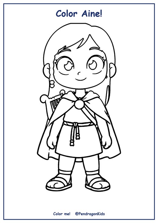 Free Aine colouring page