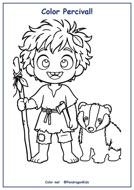 Free Percival colouring page